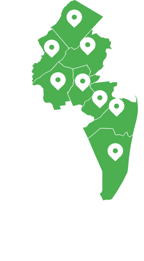 Map showing Best Choice GC service coverage across North Jersey